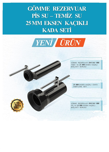 EKSANTRİK  ASMA KLOZET MONTAJ KİTİ 25 MM AÇIK