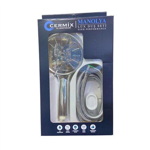 CERMİX MANOLYA  LÜX DUŞ SETİ KROMLU  (30pcs)